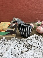 Gyönyörű üveg Muránó zebra   Gyűjtői mid-century modern  lakásdekoráció hagyaték