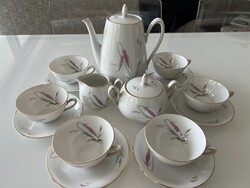 Vintage Eschenbach porcelán kávés készlet virág mintával