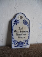 Antik konyhai porcelánkép vagy vágólap