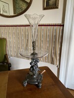 Ezüstözött puttós asztalközép