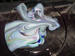 Olasz  művészüveg, díszüveg-vastag , súlyos -hibátlan darab 25 cm