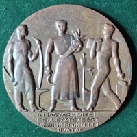 Varga Oszkár: A magyar kivitel fejlesztéséért, Kispesti Textilgyár R.T-nek, 1943, kitüntető érem