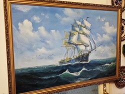 Vén szignóval csodálatos alkotás, 90x60- olajvászon.