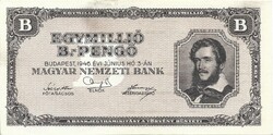 1000000 egymillió b.-pengő 1946 Egy gyenge hajtás középen