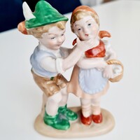 Lippelsdorfi "Jancsi és Juliska" porcelán figurák