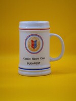 Hollóházi porcelán Csepel Sport Club Budapest korsó 9,5 cm