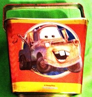 Retro DISNEY-PIXAR - VERDÁK mese figurás fém lemez játék/ írószer tároló füles vödör 12 x 14 x 8 cm