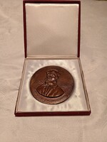APÁCZAI CSERE JÁNOS 1625-1659-BRONZ PLAKETT DOBOZÁBAN