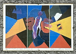 Aknay János "Városvédő Angyal / Kis Magyar Őrangyal" 1/1 P computer print 2002