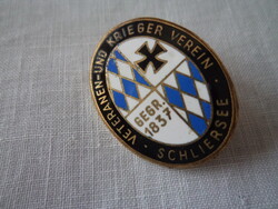 Németországi" Veteranen und Krieger Verein Schliersee gegr. alapítva 1837" eredeti