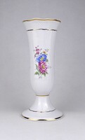 1U750 Hajnalka mintás, fehér Hollóházi porcelán talpas váza 21 cm