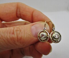 Gyönyörű régi  14kt aranyfülbevaló 0,28ct gyémánttal