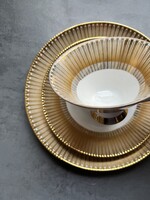 Csodás gyűjtői art deco dúsan aranyozott  Winterling Röslau Bavaria reggeliző teás csésze trió