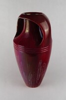 1U056 Nagyméretű Zsolnay ökörvérmázas art deco váza 32.7 cm