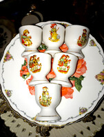 MESEFIGURÁS 6 db porcelán TOJÁSTARTÓ - Art&Decoration
