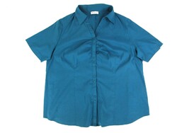 EREDETI ULLA POPKEN (3XL) ELEGÁNS TÜRKIZ NŐI KÖNNYED RUGALMAS FELSŐ