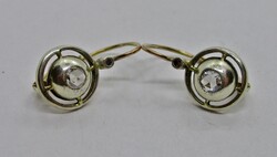 Gyönyörű régi  14kt aranyfülbevaló 0,28ct gyémánttal