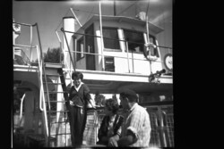 Régi fotónegatív egy dunai hajó fedélzetén 1960-es évek