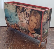 Mid Century Dán design újságtartó fa ALKUDHATÓ