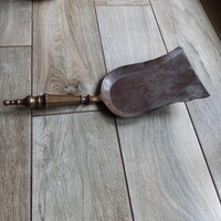 Mesés antik réz kandalló lapát (36,3x13 cm)