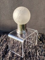 Árt Deco króm asztali lámpa L.Szabo Erzsébet búrával ALKUDHATÓ