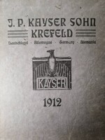SZECESSZIÓS MINTAKÖNYV - J. P. KAYSER SOHN KREFELD - JUGENDSTIL HAUPTMUSTERBUCH 1912