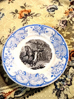 MUZEÁLIS 200 éves " DAMM" kőporcelán TÁNYÉR - Art&Decoration