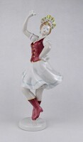 1U770 Régi Hollóházi csárdáskirálynő porcelán szobor 30cm