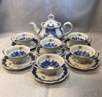 Alka Kunst Kronach Bavaria antik német porcelán teás készlet +süteményes tál