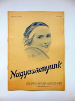 1937 június  /  NAGYASSZONYUNK  /  RÉGI EREDETI ÚJSÁG Ssz.: 492