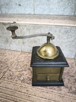 Antik kàvédaràló fa és réz Art Deco stílusú daràló
