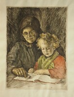 Edvi Illés Aladárné (1877 – 1963) : Nagyanyóval