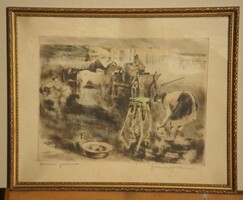 Imre István (1918-1983) : Dunai jelenet / Mosónők