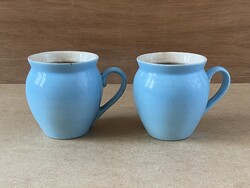 2 DB GRÁNIT FÜLES BÖGRE, ANTIK KONYHAI DEKORÁCIÓ, PÁRBAN 11.4 CM