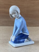 GRAFENTHAL 1972-1990 KÖZÖTTI RETRO NÉMET PORCELÁN LÁNY SZOBOR 15.5 CM