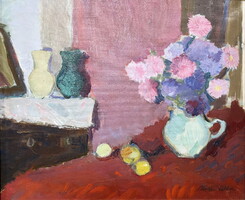 Tóth Lilla : Csendélet(1962), olaj-vászon