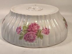 Zsolnay rózsás porcelán pogácsástál tál,pörköltes tál 24cm
