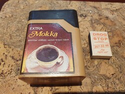Retro nagyméretű mokkás doboz kávé instant konzum skála szocreál