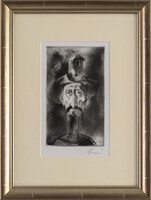 Szász Endre ritka rézkarc – művészpéldány, 1960-as évek