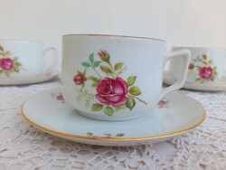 Gyonyoru regi rozsas MZ porcelan teas szettek