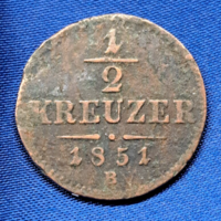 1851. 1/2 fél Krajcár Ausztria   (12)