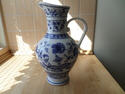 Hagymamintás porcelán kiöntő karaffa váza 30,5 cm - fedél nélkül