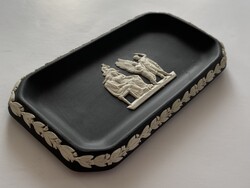 Vintage Wegwoog porcelán tálka fekete- fehér színben, Daedalos es Ikaros ábrázolással