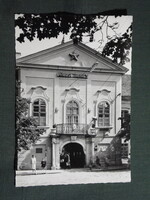 Képeslap,Sátoraljaújhely,városháza látkép részlet, 1965-