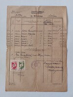 Régi irat 1953 Birtoklap