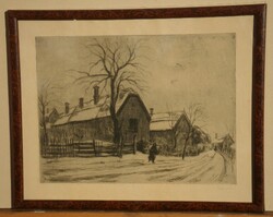 Élesdy István (1912-1987) : Tél falun