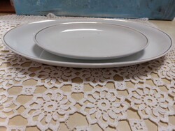 Alföldi arany szélű 1db a kisebb ovális porcelán tálaló, asztalközép