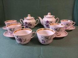 Orosz porcelán teáskészlet Goradnica jelzéssel