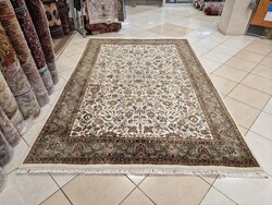 Vastag süppedős indo-tabriz 200x300 kézi gyapjú perzsa szőnyeg BFZ825