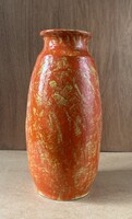 MAK MARTA 1971 JELZETT NARANCS SZÍNŰ, RETRO KERÁMIA PADLÓVÁZA 40 CM